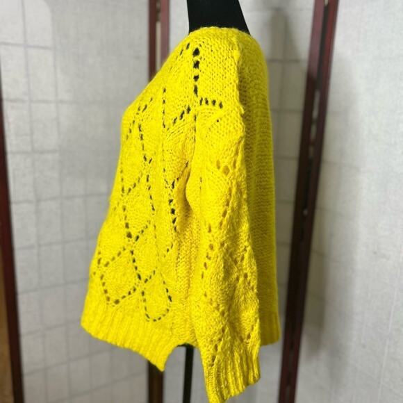 SLEEPING ON SNOW ANTHROPOLOGIE‎ YELLOW SWEATER SIZE S - Picture 8 of 8